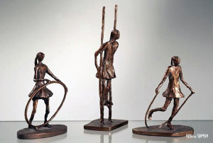 Bronzen beeldjes ''Kinderspelen nr. 3''