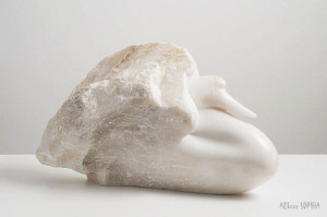 Stone sculpture “Swan”