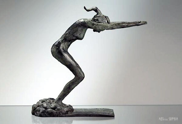 Bronze sculpture Diver